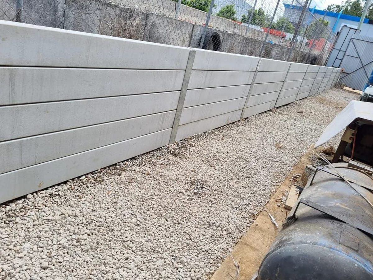 New boundary wall installation