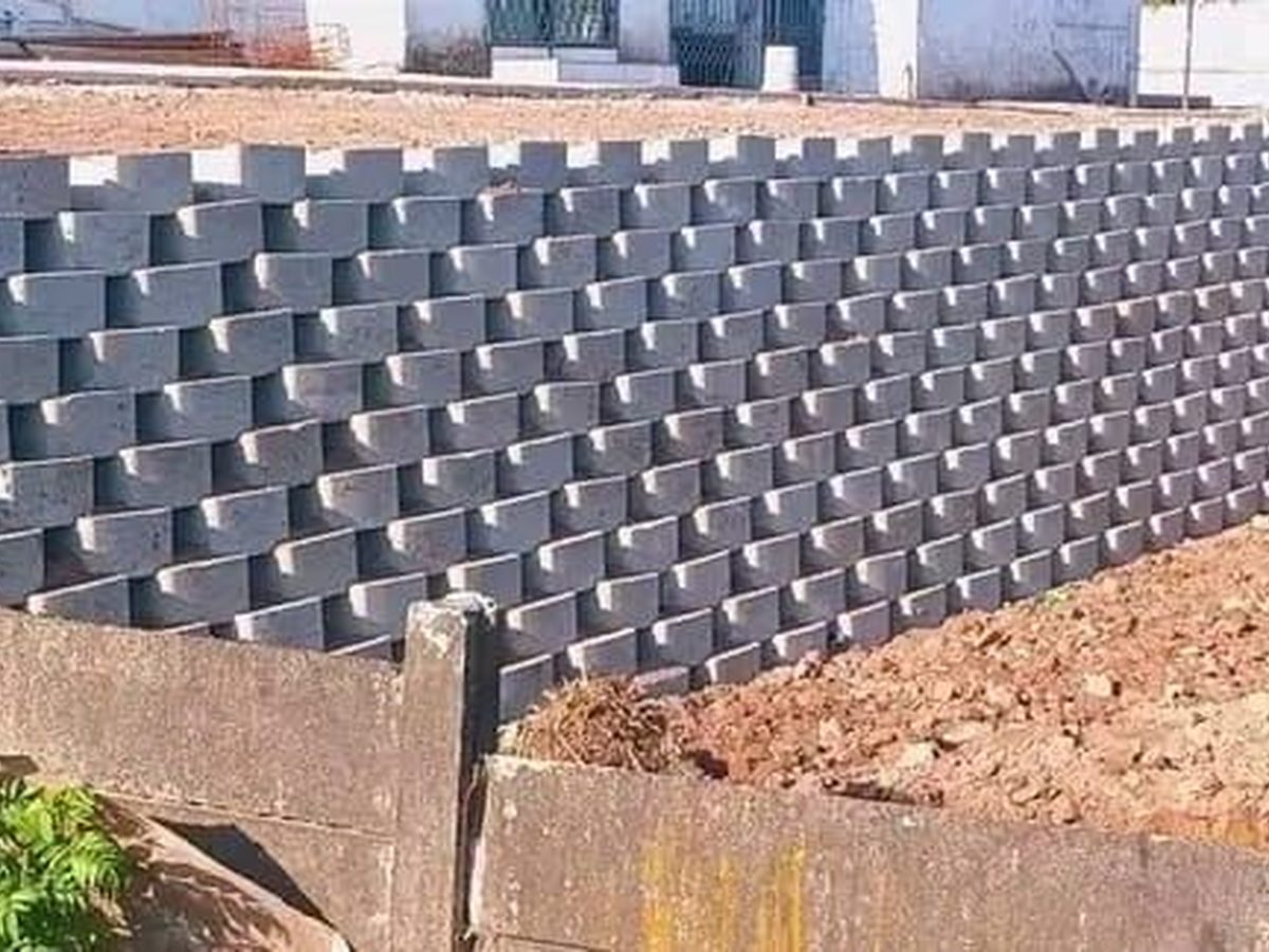 Terraced block wall project
